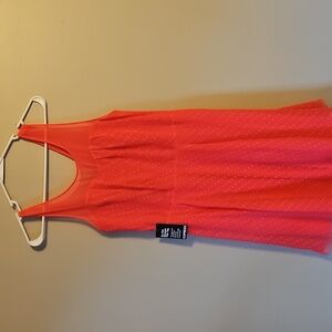 Express Vibrant Coral Sleeveless Dress